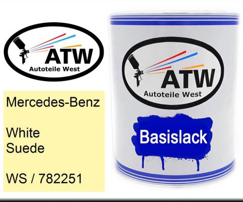 Mercedes-Benz, White Suede, WS / 782251: 1L Lackdose, von ATW Autoteile West.